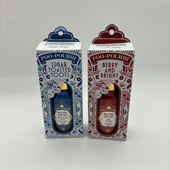 Poo-Pourri Toilet Spray, Sugar Toasted Toots, Berry & Bright, Bathroom Scent NEW - Picture 1 of 4